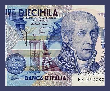 10000 LIRE Banknote ITALY 1984   Alessandro VOLTA   UNC  