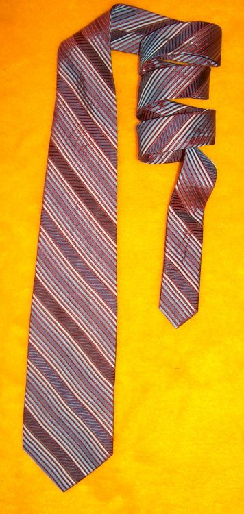 JHANE BARNES ~ MENS SILK DRESS SHIRT SUIT TIE ~ SEERSUCKER STRIPES 