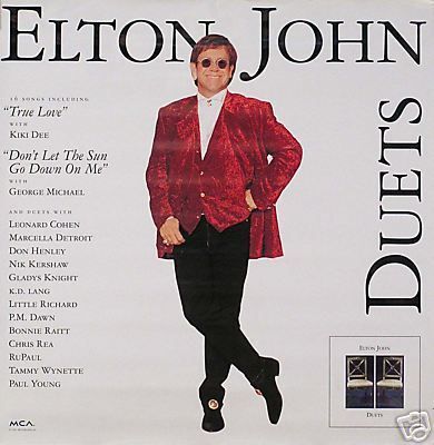 ELTON JOHN 1993 DUETS PROMO POSTER  