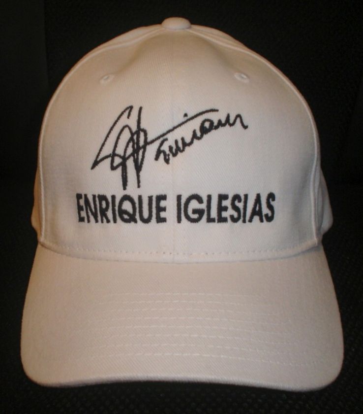 ENRIQUE IGLESIAS CAP HAT WITH STITCHED AUTOGRAPH  