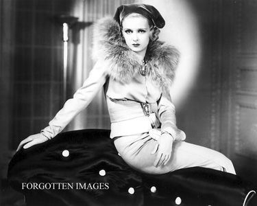 JOAN BENNETT 1930s FUR COAT FASHION PHOTOGRAPH  