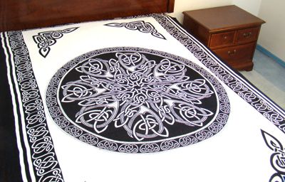 Celtic Knot Mandala 100% Cotton Tapestry Decorative Wall Hanging 