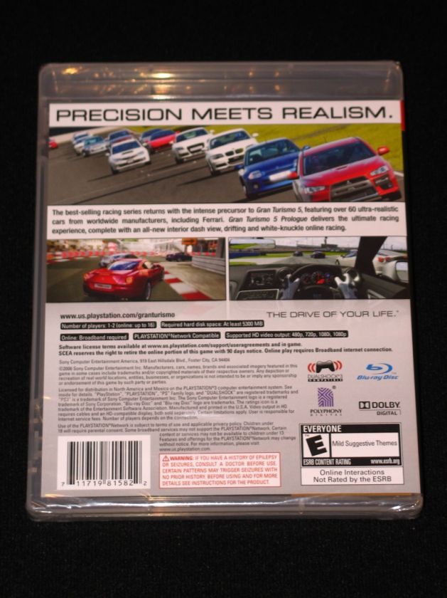 NEW Gran Turismo 5 Prologue ORIGINAL BLACK LABEL PS3 FAST DISPATCH 