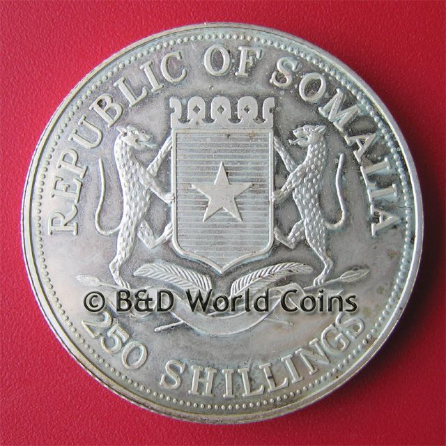 SOMALIA 1998 250 SHILLING 1.4oz SILVER OSTRICH PIEFORT PIEDFORT BIRD 