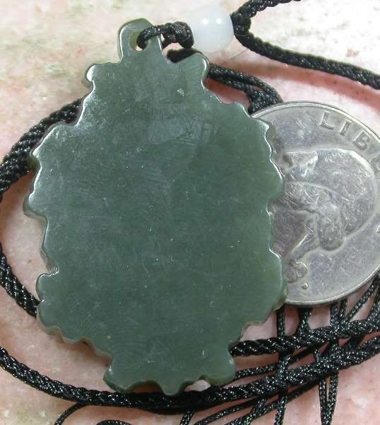 Green Chinese Natural Hetian Nephrite Jade pendant Guanyin Kwan Yin 