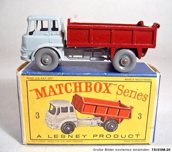 Matchbox RW 03B Bedford Tipper maroon fine grey wheels  