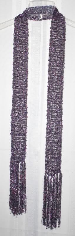 New Handmade Knitted Rose Purple Trellis Fashion Scarf  