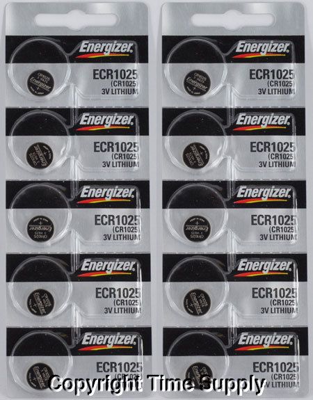 10 pcs 1025 Energizer Watch Batteries CR1025 CR 1025  