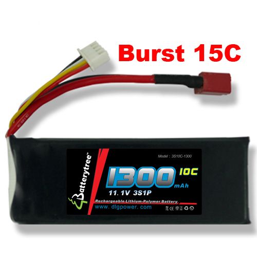 DLG RC Battery 10C 15C 1300mAh 11.1V 3S Li Po LiPo  