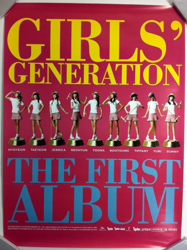 SNSD 1st album Poster Mannequins Ver.Official NOT reprinted  