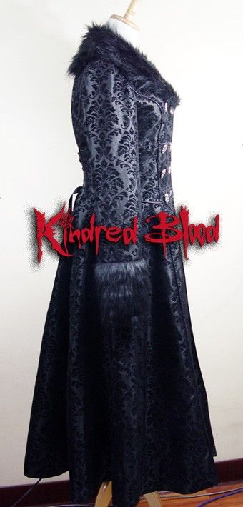 Gothic/Dark Wear black evil vampire queen coat S, M, L  