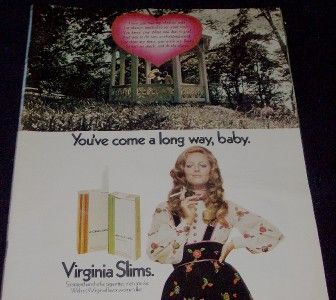 1971 Ad VIRGINIA SLIMS Youve Come a long Way, baby  