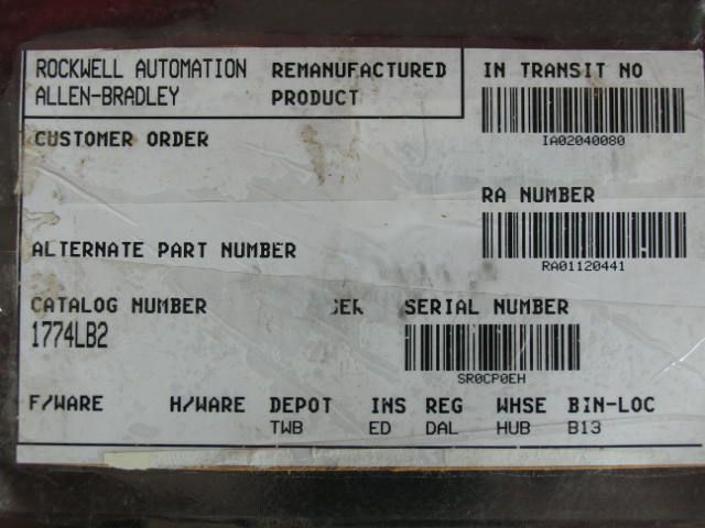 1774 LB2 Allen Bradley Processsror Module Reman  