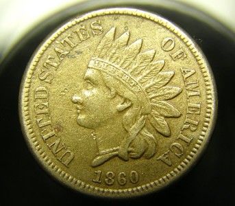 OUTSTANDING 1860 INDIAN HEAD CENT  