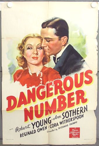 ch21 DANGEROUS NUMBER ROBERT YOUNG ANN SOTHERN US 1sh  