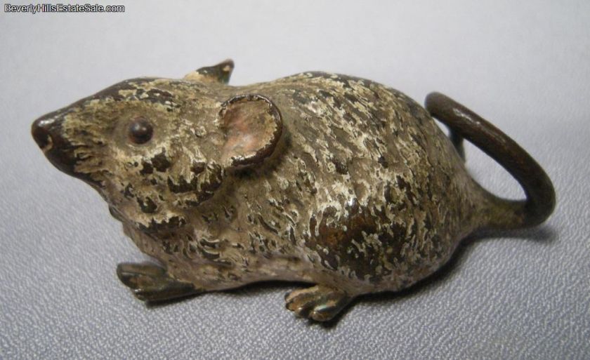 Rare Antique Vienna Bronze Mouse 19th Century  