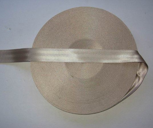 100 Ft ROLL 2 SEAT BELT SAFETY STRAP WEBBING Beige  