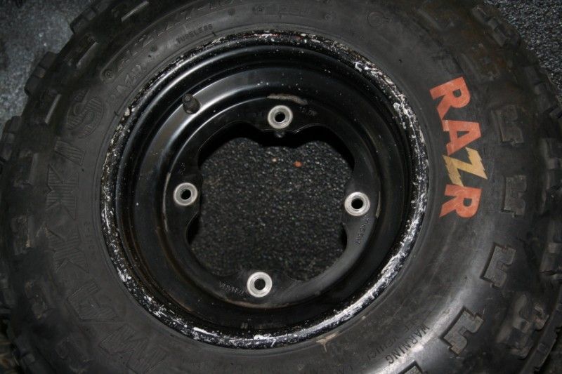 Raptor YFZ450 Banshee Front stock wheels rims tires  