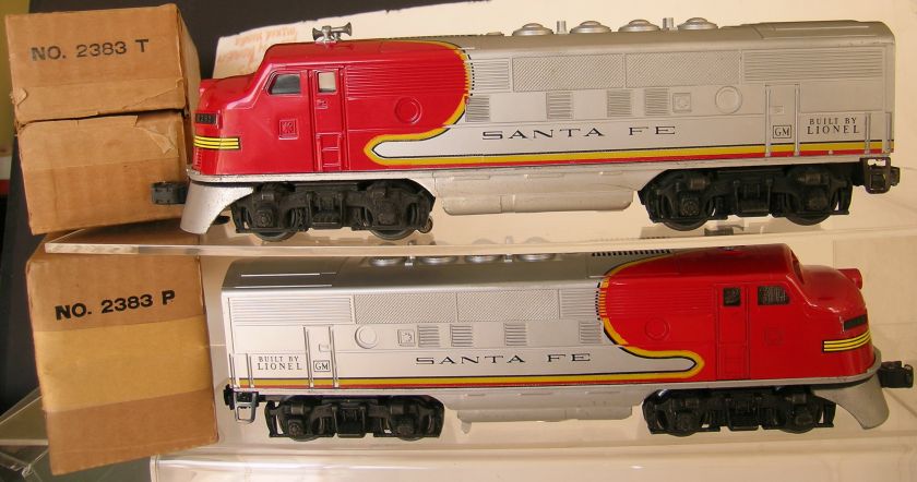 Lionel 2383 Santa Fe F3 AA 2 Motor Diesel LNOBs 1964  