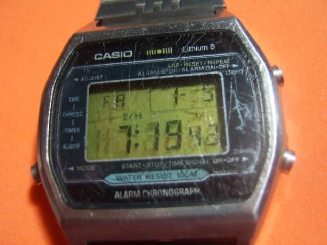 80s CASIO MARLIN 100M ( W 150 H101 MODULE 106 ) S.STEEL  