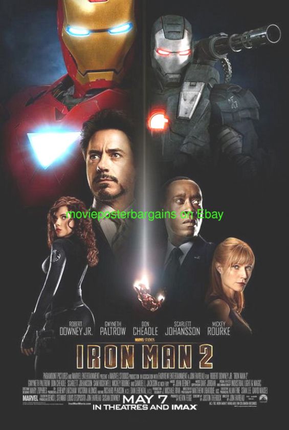 IRON MAN 2 MOVIE POSTER 1 SIDED ROBERT DOWNEY JR.  