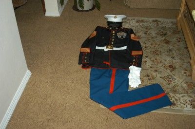 US Marine Corps Dress Blue Uniform 37L RECON USMC  