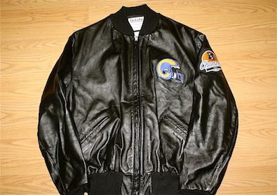 Vintage Los Angeles Rams DeLong leather jacket NWT NFL Dickerson LA 