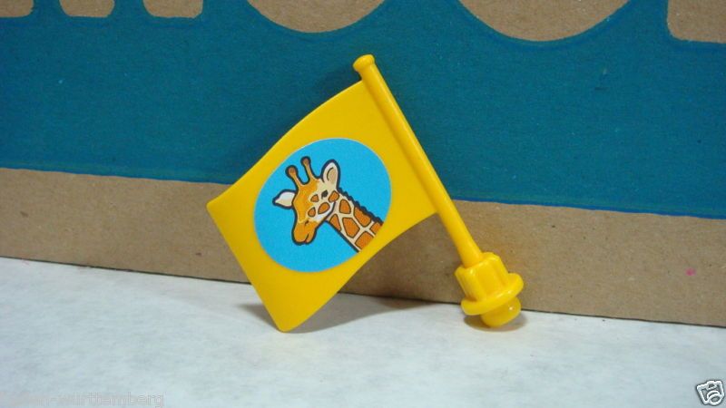 playmobil 3240 zoo series small giraffe flag yellow  