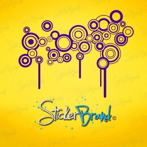 Vinyl Wall Decal Sticker Modern Circle Patterns (S)  