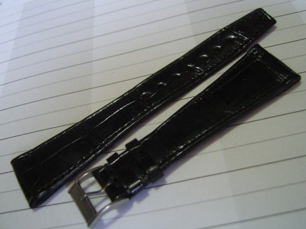 VINTAGE NOS 21x14 MM VACHERON CONSTANTIN BLACK CROCODILE BAND STRAP 