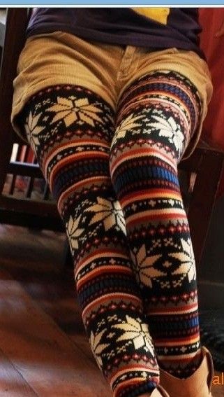 New Thin Lady SnowFlake Tight Pant Legging Snow Flower  