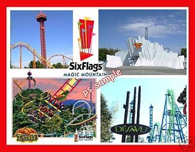 CALIF   SIX FLAGS MAGIC MOUNTAIN   refrig magnet  