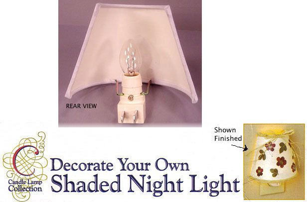 NIGHT LIGHTS w/ADHESIVE SHADES, BULBS~WHOLESALE LOT / 6  