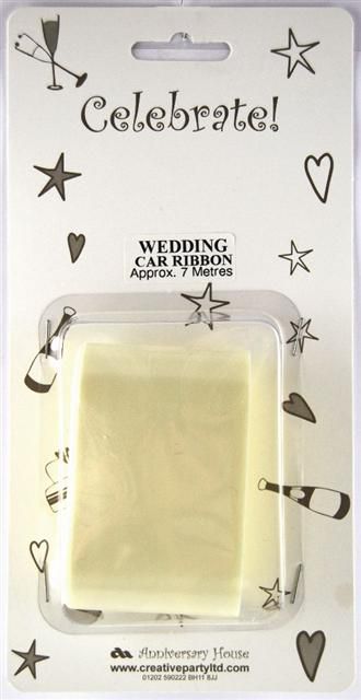 Ivory Wedding Car Ribbon 7m Long & Pull Bow £3.95