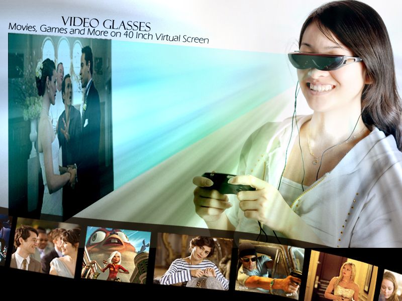 Multimedia Video Glasses   Movies, Games and More (40 Inch Virtual 