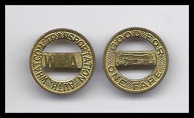 one) WA40O WHATCOM TRANSIT AUTHORITY TOKEN / BAR  