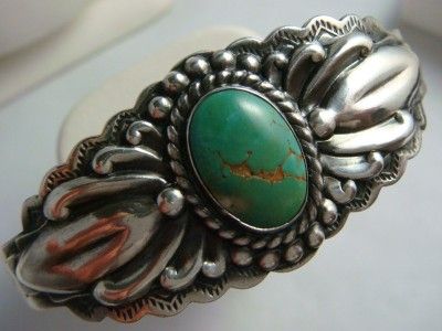 Antique The Silver Arrow FRED HARVEY Cuff Bracelet Turquoise 