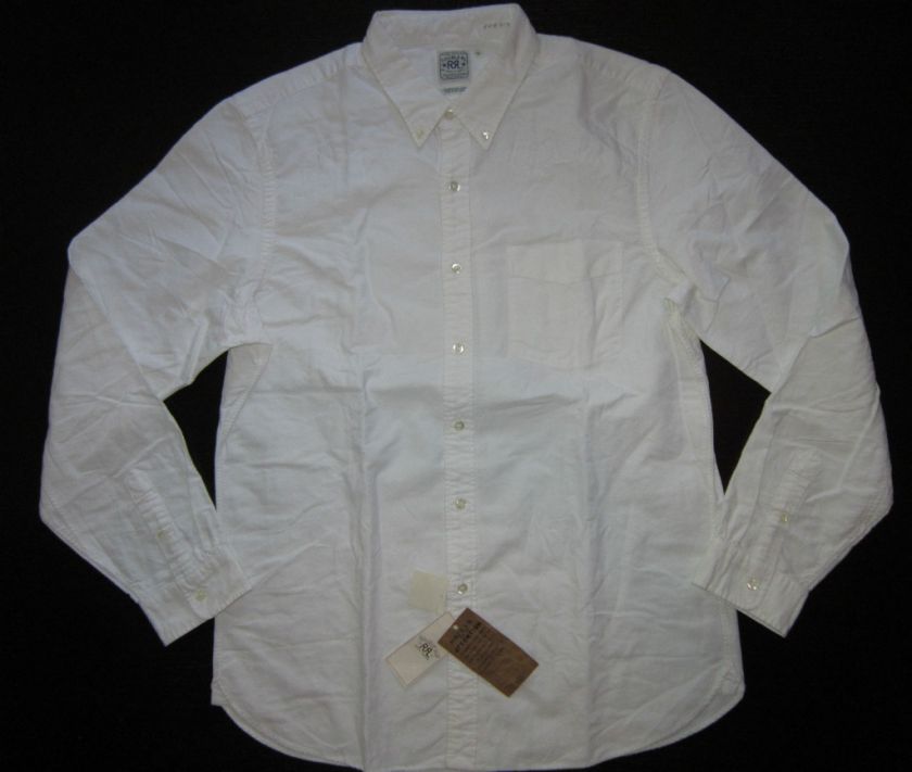 RRL RALPH LAUREN DOUBLE RL ICON CORE SELVEDGE OXFORD SHIRT L  