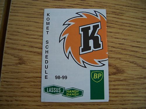 1998 99 Fort Wayne Komets Hockey Pocket Schedule Wendys  