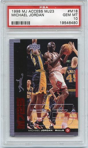   #M18 MICHAEL JORDAN MJ ACCESS MJ23, CHICAGO BULLS   PSA 10  