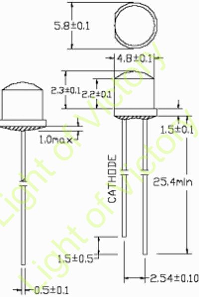 intensity typ 10 000mcd dc forward current 20ma viewing angle 