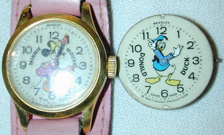 VINTAGE MICKEY MOUSE MINNIE MOUSE Donald DUCK WATCH DISNEY  