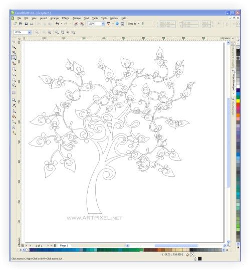 Graphic TREE vector able corel and adobe ready  
