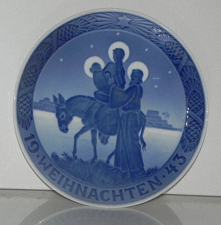 Royal Copenhagen Christmas Plate The Flight to Egypt 1943  