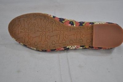 FOSSIL SAXON FLAT FFW4194 FLORAL CANVAS BALLET FLAT (#8206) W11  