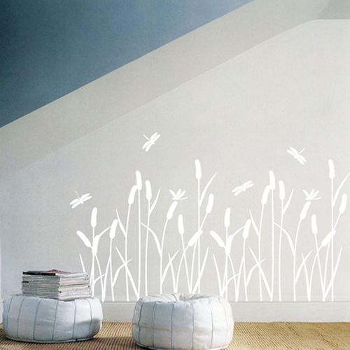 REEDS ★ Transparent Vinyl Art Wall Sticker Decal Window  