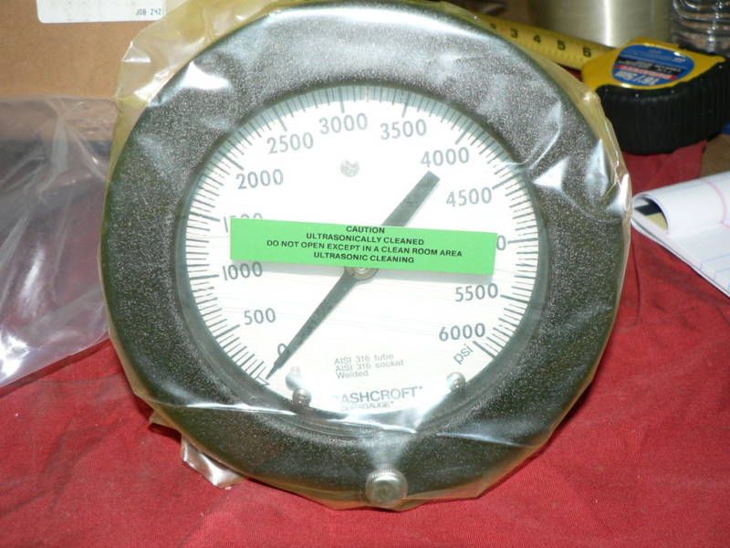 AIR DRY ASHCROFT GAUGE 6204 108 DURAGAUGE 0 6000 PSI  