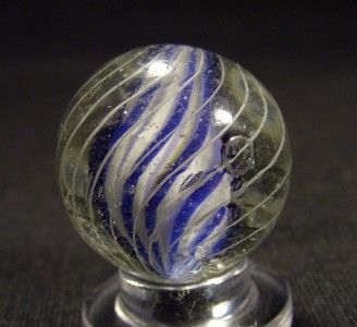 Marbles ANTIQUE GERMAN TRI LAYER CAGED STRIPED SOLID CORE MARBLE 25/32 