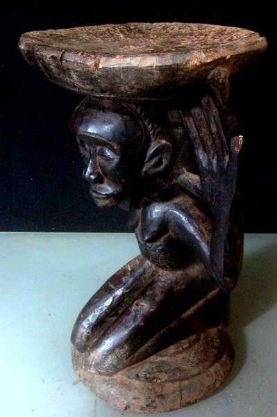 17868 Hocker der Luba, DR Kongo , Afrika  