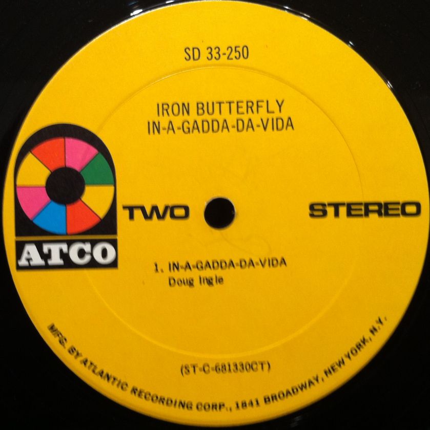 IRON BUTTERFLY in a gadda da vida LP 1968 VG SD 33 250  